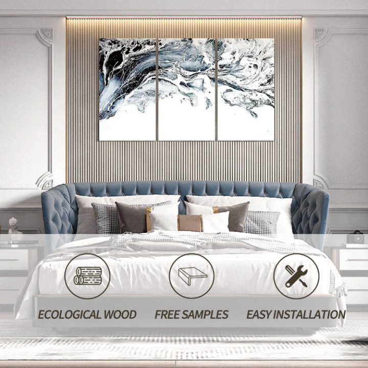 Tv Arka Planı İçin Modern 9mm 2.5cm Ev Dekorasyonu İç WPC Duvar Paneli