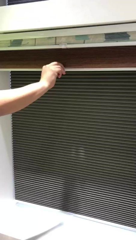 Alt Açık Katlanır Kağıt Akülü Perde Jaluzi Pileli Geçici Jaluzi