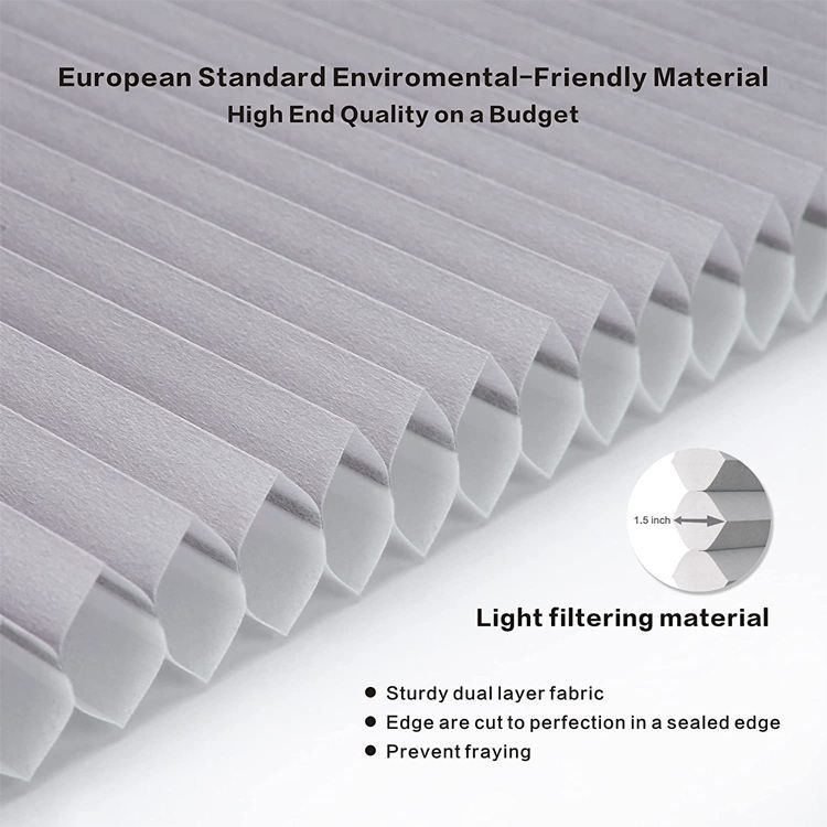 Işık Filtreleme Gündüz Gece Petek Jaluzi Otel Akülü Hücresel Gölge