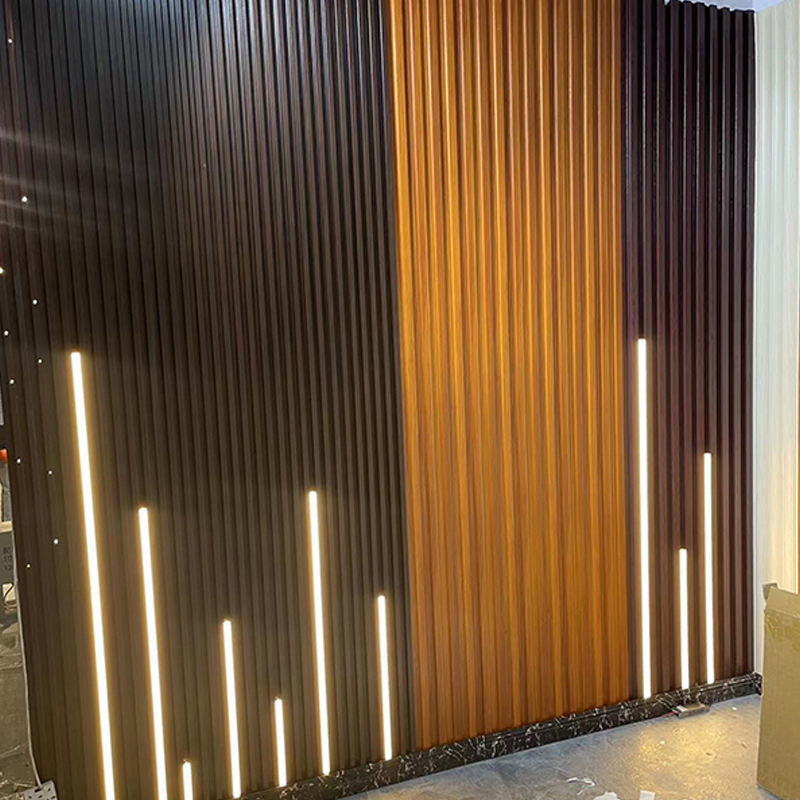 Renkli WPC Duvar Paneli Duvar Dekorasyonları İç Yapı Kolay Kurulumu Çizik Karşıtı WPC Duvar Kaplamaları