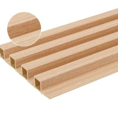 Ahşap Kaplama İç Plastik Kompozit Fluted Kaplama Tahtası Wainscoting Vinil Ahşap Dekoratif 3D WPC Duvar Paneli