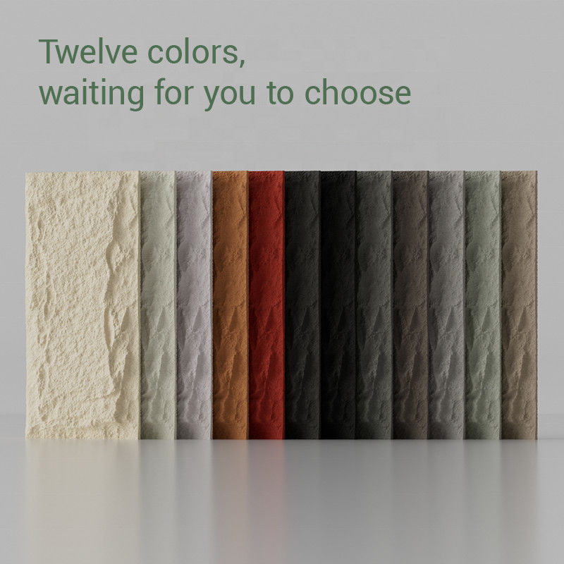 PU Yapay Taş Duvar Paneli Polyurethane Mantar Taşı 3D Dekoratif Taş Duvar Paneli