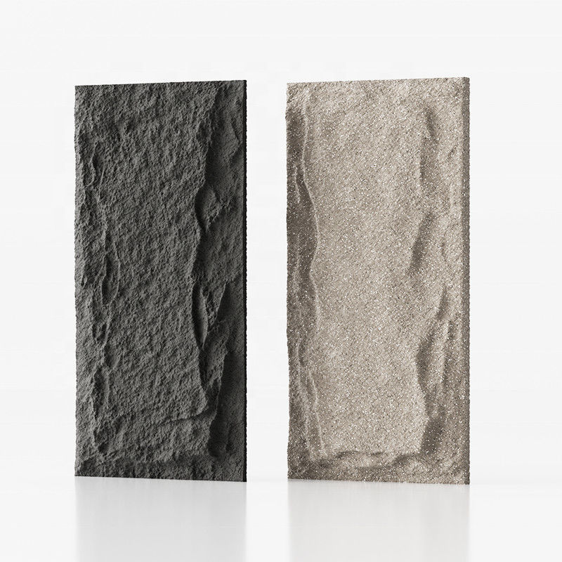 PU Yapay Taş Duvar Paneli Polyurethane Mantar Taşı 3D Dekoratif Taş Duvar Paneli