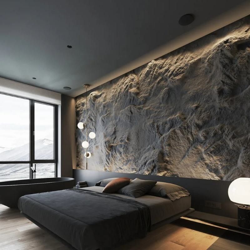 Fabrika Fiyatı Yapay Kültür Taşı PU Küf Taşı Duvar Dekorasyonu İçin PU 3D Duvar Paneli