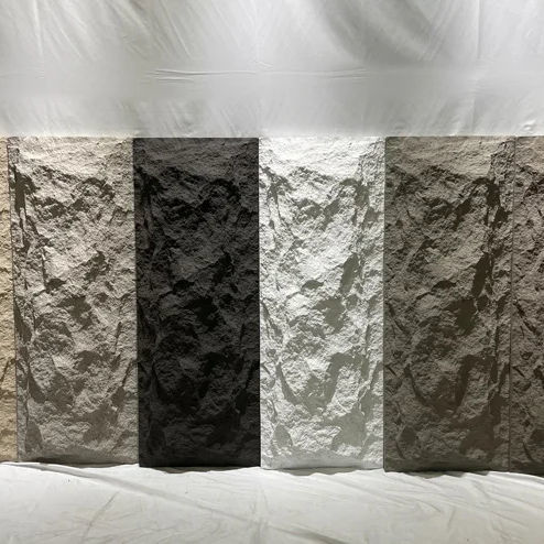 PU Taş Duvar Paneli Mükemmel İç ve Dış Alanlar için Mantar Taş Tasarımı