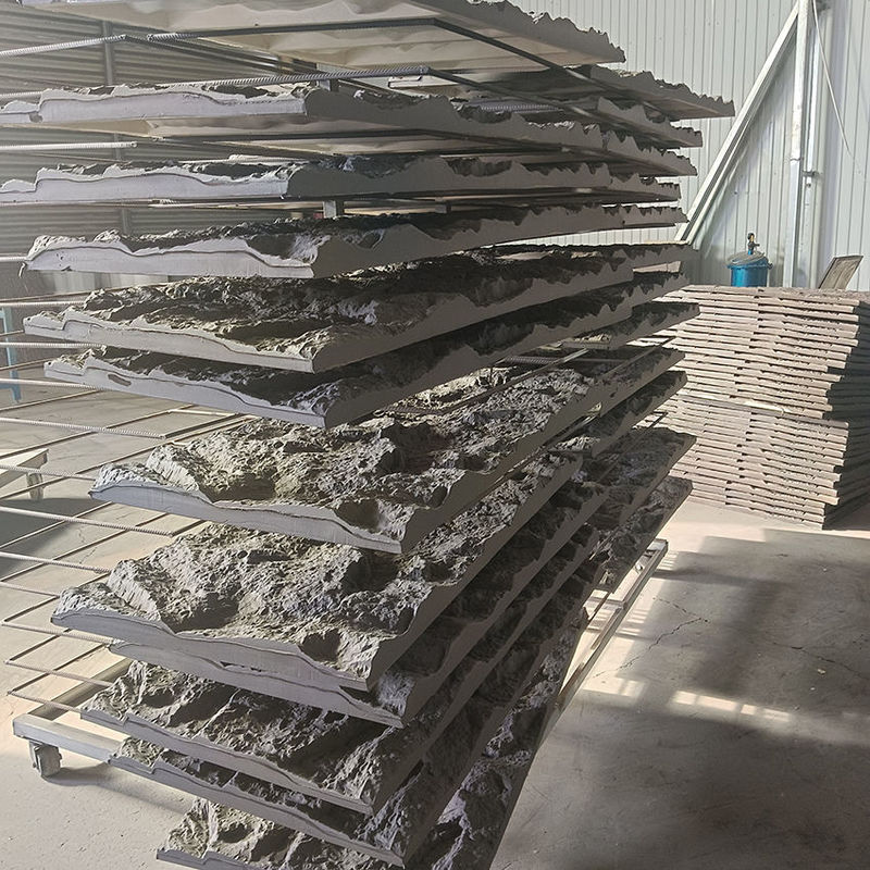 PU Taş Duvar Paneli Mükemmel İç ve Dış Alanlar için Mantar Taş Tasarımı