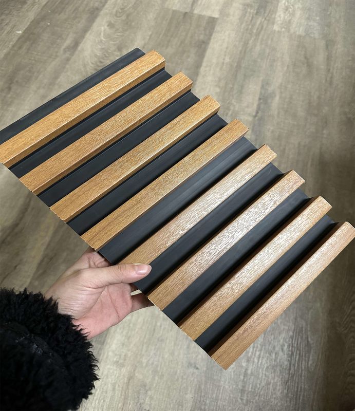 SONSILL UTO Ahşap Taneler Pvc İç Dekoratif Wpc Fluted Duvar Paneli Kaplama İç Dekorasyon