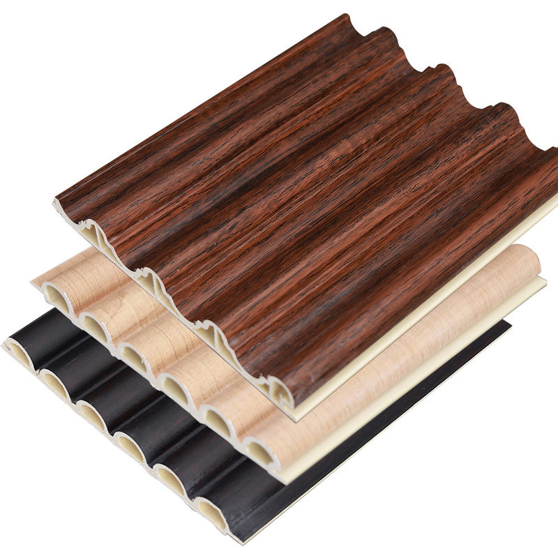 Fabrika İç Dekor Ahşap Plastik Kompozit Pvc Kaplama Kaplama Fluted Duvar Tahtası Wpc İç Duvar Paneli
