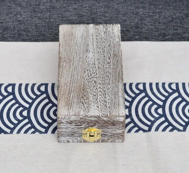 Hediye Depolama için Özel Çok Renkli Paulownia Katı Ahşap Mücevher Kutusu