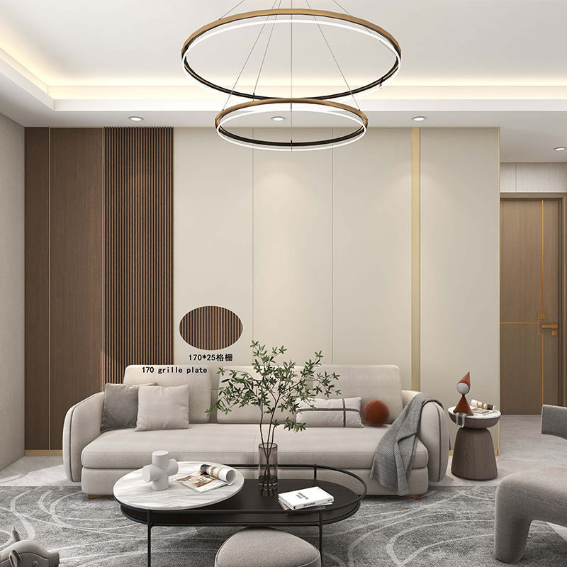 Dekoratif Duvar Taşları Tavan Louver Wpc Fluted Paneller Slat Wood Pvc Wpc Duvar Panelleri Led İç