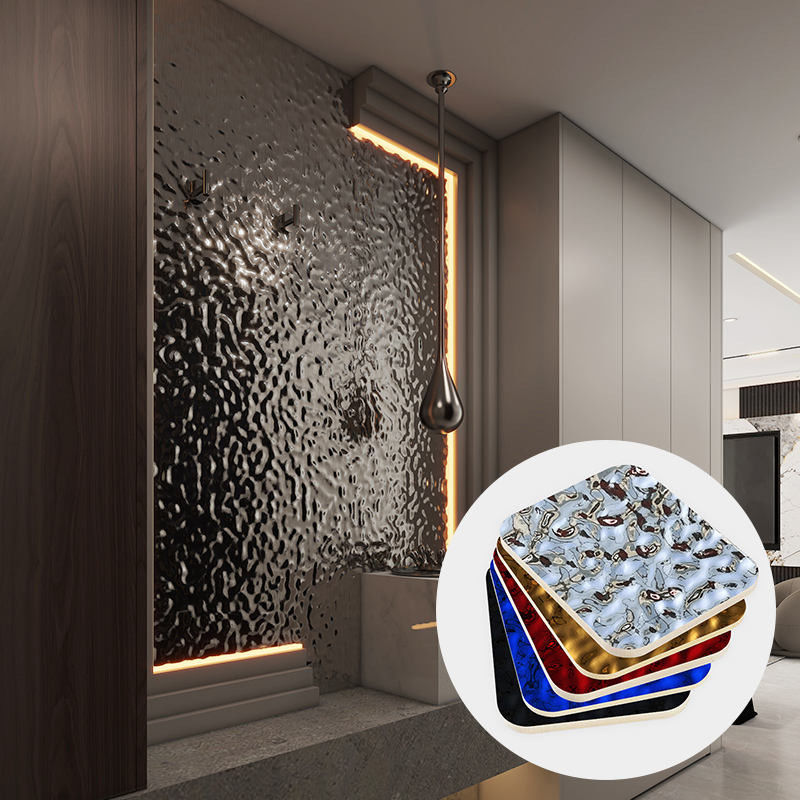 Bambu Kömür Su Dalga Ahşap Yapıştırma Plak Karbon Kristal Plak Bambu Ahşap Elyaf Duvar Paneli