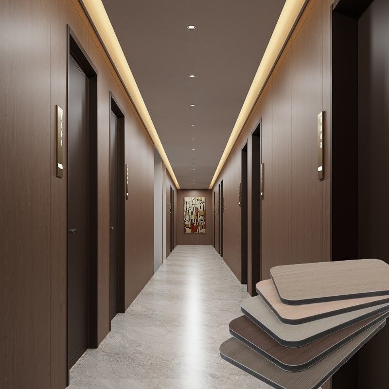 Bambu Kömür Ahşap Finer Tahta Ayna Süzgeç Yangına Karşı Pvc Duvar Paneli Daire Ofisi İçin