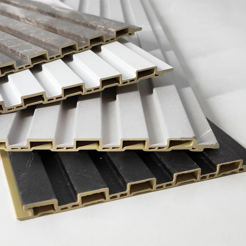 Modern İç Sanat Louver Dekoratif 3d Duvar veya Tavan ve İç Tv Pvc Kaplama Paneli için Wpc Duvar Panelleri