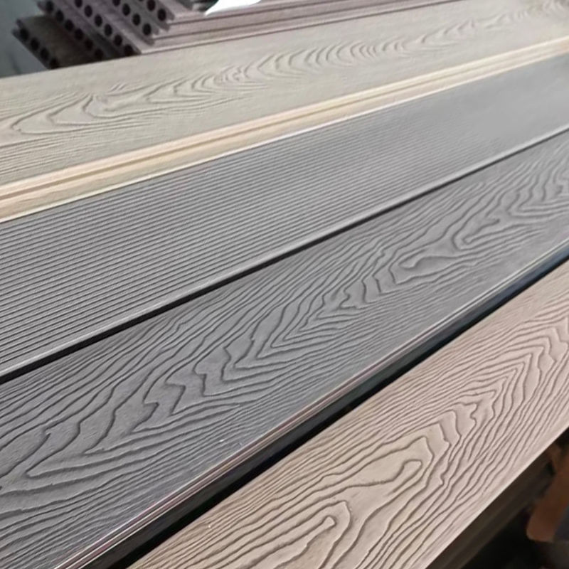 WPC Çatı Taşları Su geçirmez Ahşap Plastik Kompozit Zemin Malzemesi Teak ve PVC Kare Dış Kelepçeler