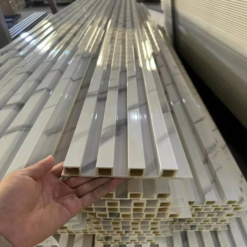 Modern Ahşap Plastik Kompozit WPC Duvar Paneli Banyo İç Çeviri PVC Alternatif