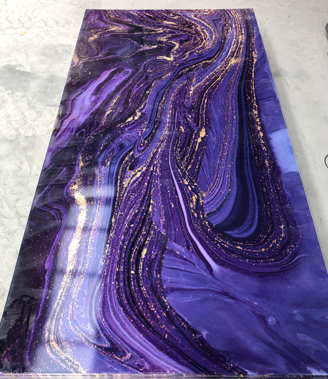 4x8 ft PVC UV Mermer Yaprak PVC UV Duvar Paneli Mermer Alternatif Panel Mermer Değiştirme 3mm PVC UV Yaprak