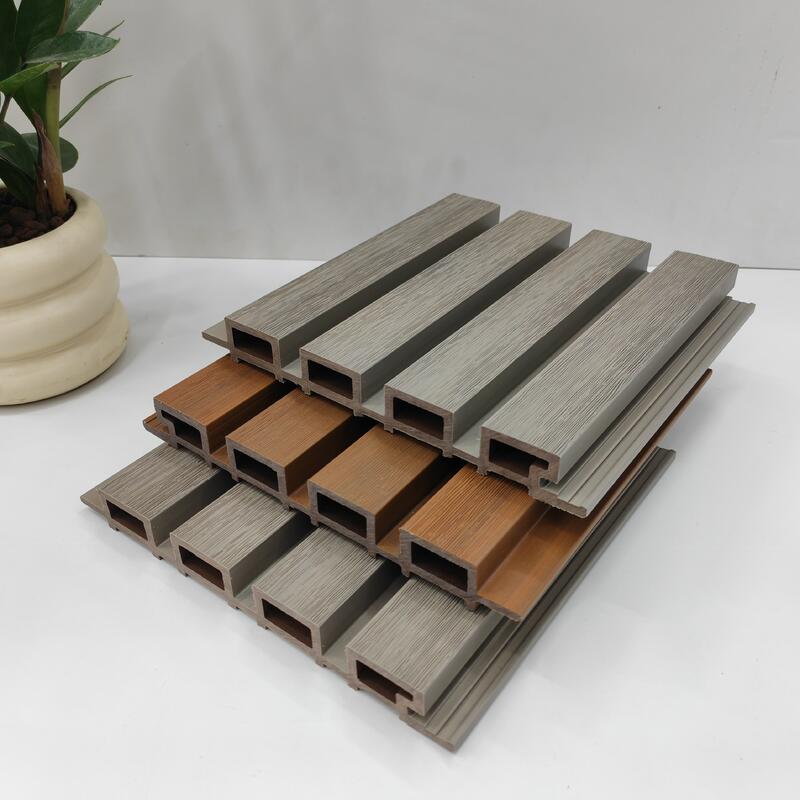 WPC Modern Geometrik Desen Su geçirmez Dış Duvar Paneli Kompozit Dış Kaplama 5+ Yıl Garanti Grafik Çözüm