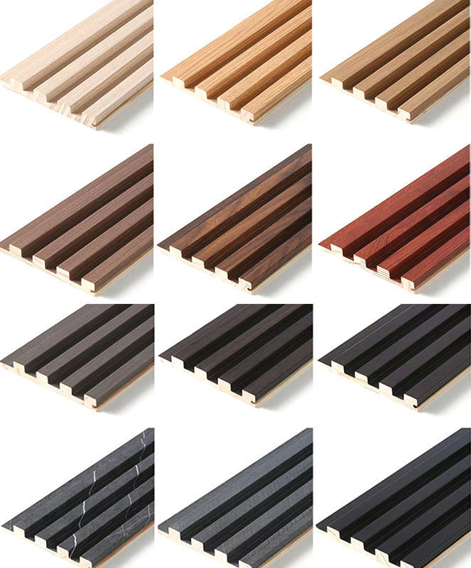 PVC WPC Duvar Paneli Ahşap Desenli Oluklu Panel 3D Panel Dekorasyon İçin