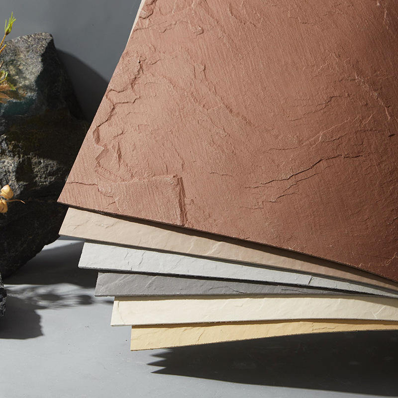 Su geçirmez Ateş geçirmez Sahte Yumuşak Taş Travertine Duvar Panelleri Klasik Stil Eğilebilir Yapay Esnek İç Kaplama