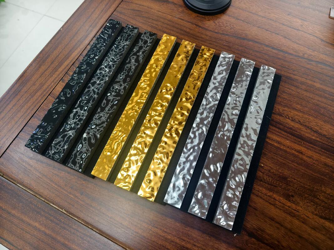 Sertifikalı Modern Tasarım Akustik Duvar Paneli Ses geçirmez 3 boyutlu PET Film Su Dalgası Ses emici Slat ızgara dekoratif panel