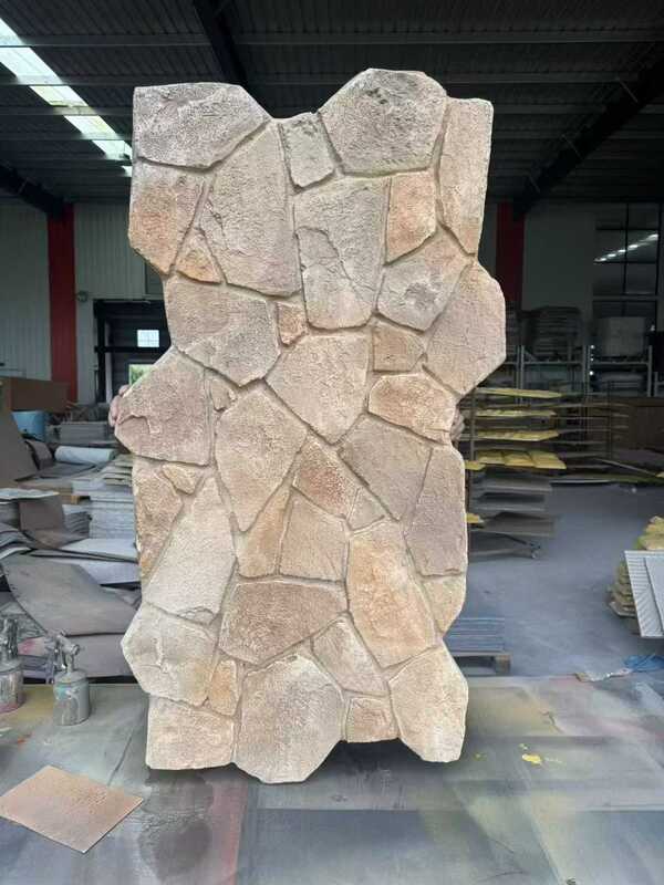 Dış Duvar Panelleri Modern Polyurethane PU Yapay Kültür Taşı Hafif Yapay Pu Mermer Taş