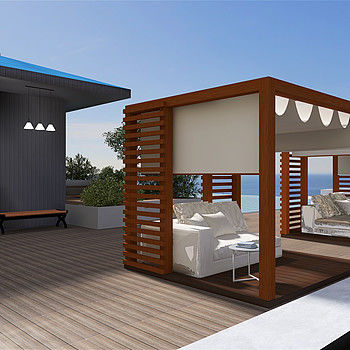 Co Ekstrüzyon Ahşap Plastik Kompozit Dış Cephe Kaplama 222mm×25mm