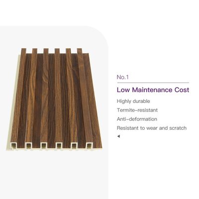 Otel Konut WPC Ahşap İç Dekorasyon Büyük Duvar Panelleri Dekoratif WPC Fluted Duvar Paneli