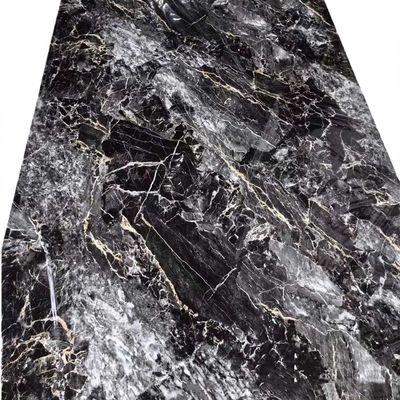 3mm veya 4mm kalınlığında hafif UV PVC Mermer Yaprak Duvar Paneli 3d