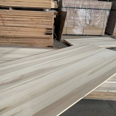 Poplar Ahşabı Laminated Jointed Board Edge Yapıştırılmış Paneller Karbonize Karton