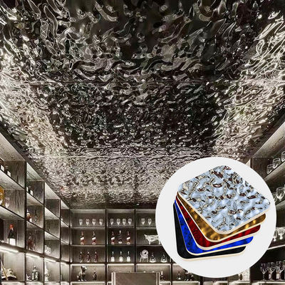 Bambu Kömür Su Dalga Ahşap Yapıştırma Plak Karbon Kristal Plak Bambu Ahşap Elyaf Duvar Paneli