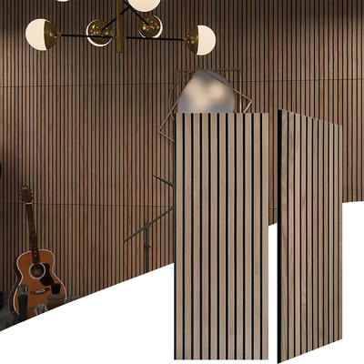 Professional Manufacturer Sound Insulator Wood Slat Acoustic Pet Panel Natural Oak Acoustic Slat Wood Wall Panels